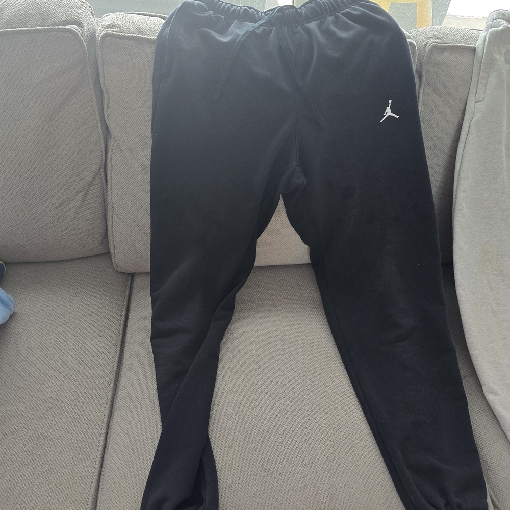 Jordan Black Sweatpants with White Logo